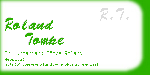 roland tompe business card