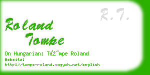 roland tompe business card
